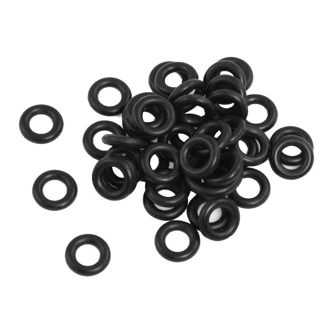 50 x Black Nitrile Rubber O Ring Grommets Seal 4mm x 9mm x 2.5mm
