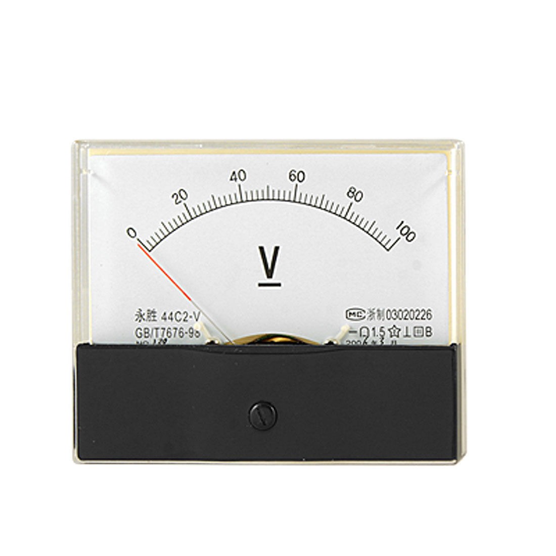 Fine Tuning 0-100V DC Voltage Panel Meter Analog 44C2