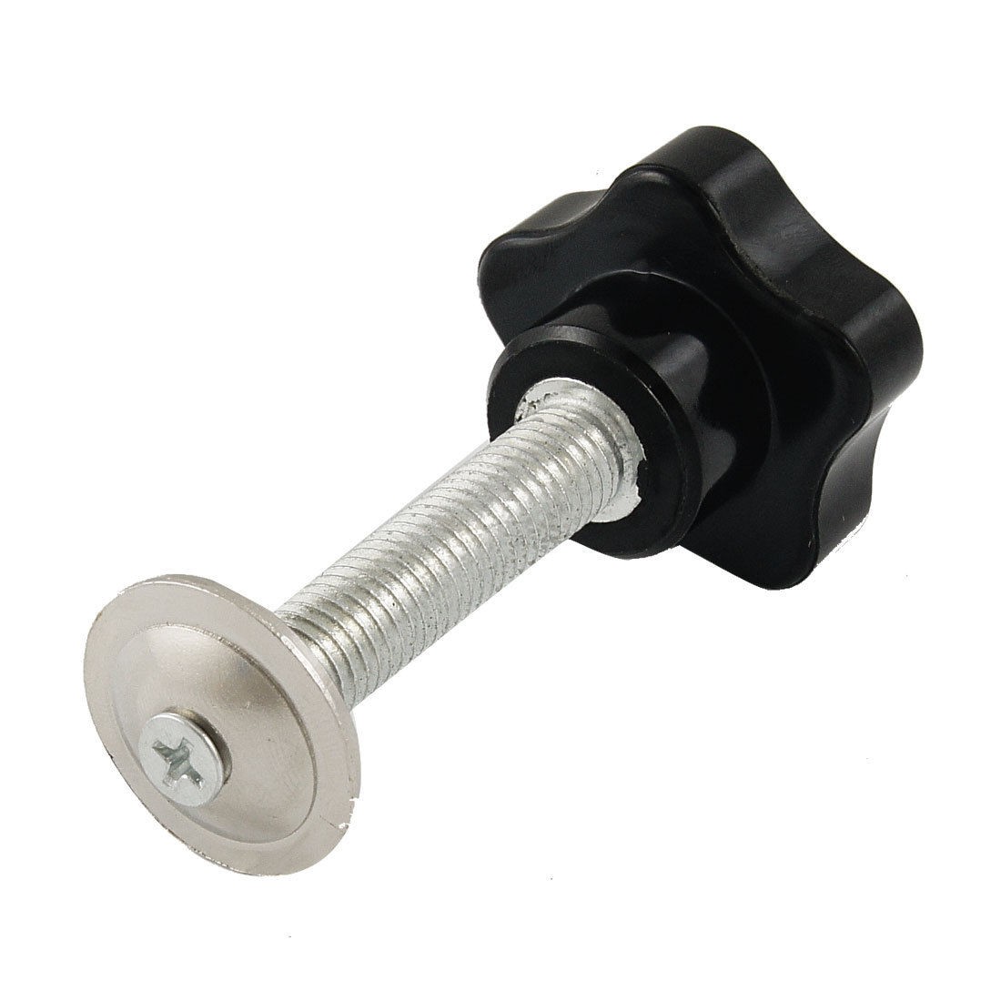 40mm Black Plastic Star Head Screw On Clamping Knob Black