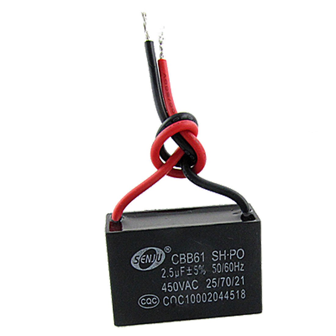 2.5MFD 2.5uf 450VAC 50/60Hz 2 Wire Fan Capacitor CBB61