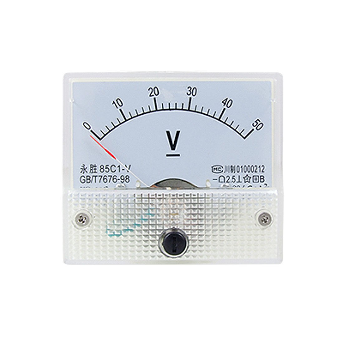 85C1 DC 0-50V Rectangle Analog Volt Panel Meter Gauge