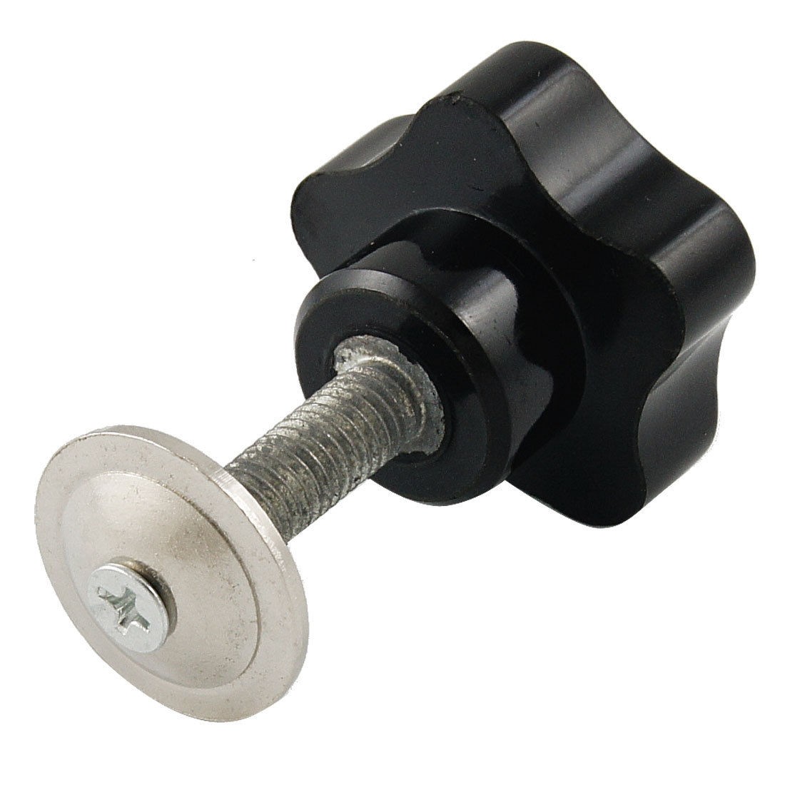 40mm Dia Black Plastic Star Head Metal Clamping Knob Grip
