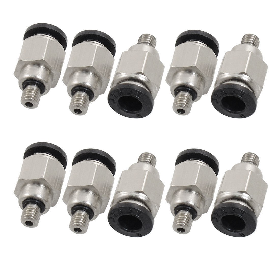 10 Pcs 5mm Male Thread 6mm Push In Joint Pneumatic Connector Quick Fittings