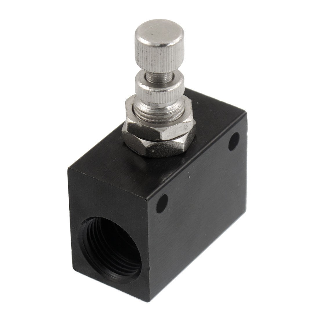 Black Metal G3/8" One-way Restrictive Precision Pneumatic Flow Control Valve