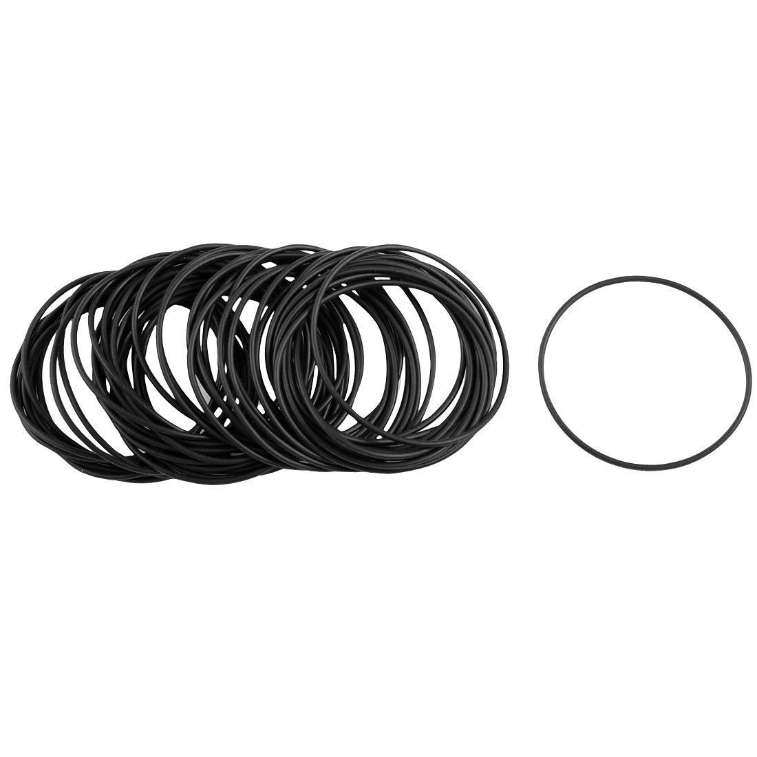 Automobile NBR 47mm x 1.5mm O Rings Hole Sealing Gaskets Washers 50 Pcs