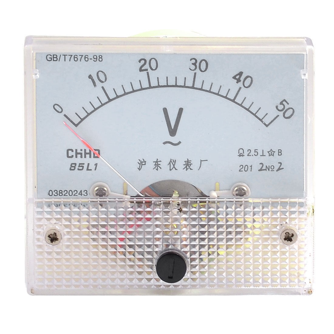 Plastic Housing Class 2.5 Accuracy AC 50V Pointer Voltage Meter Panel
