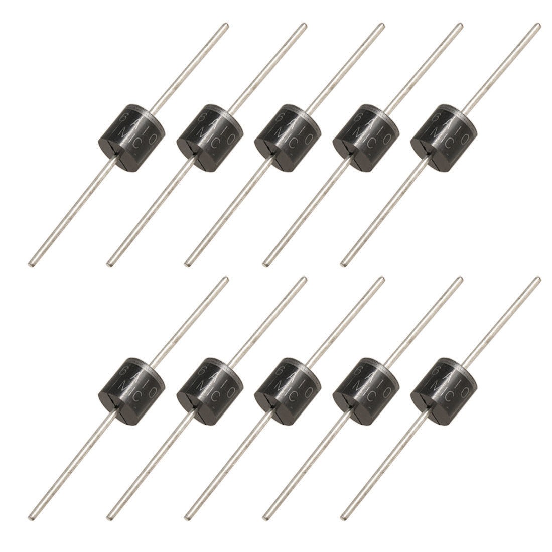10 x 6A10 1000V 6A Axial Lead Silicon Rectifier Diodes