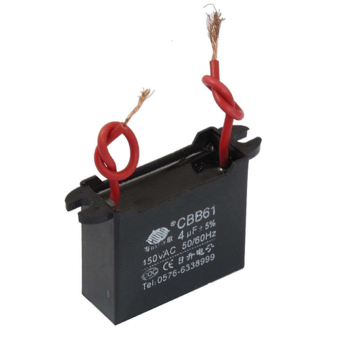 CBB61 Model 4uF AC 450V Rectangle Non Polar Motor Run Capacitor