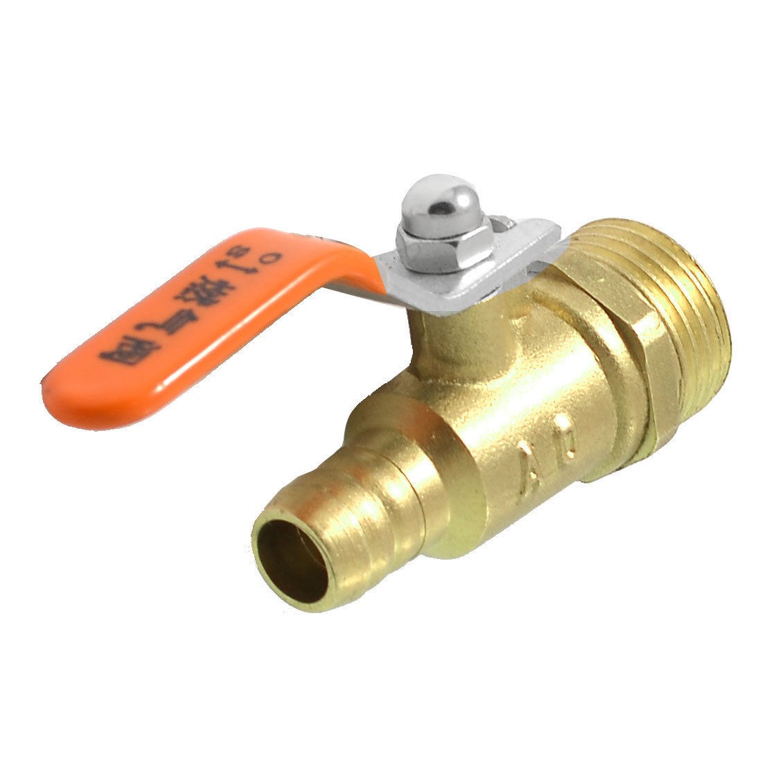 90 Degree Turn 1/2" PT to Hose Tail 19/64" Gas Flow Hole Ball Valve