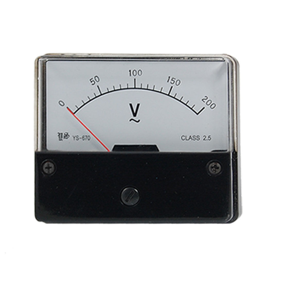 YS-670 AC 200V Rectangle Analog Volt Panel Meter Gauge 