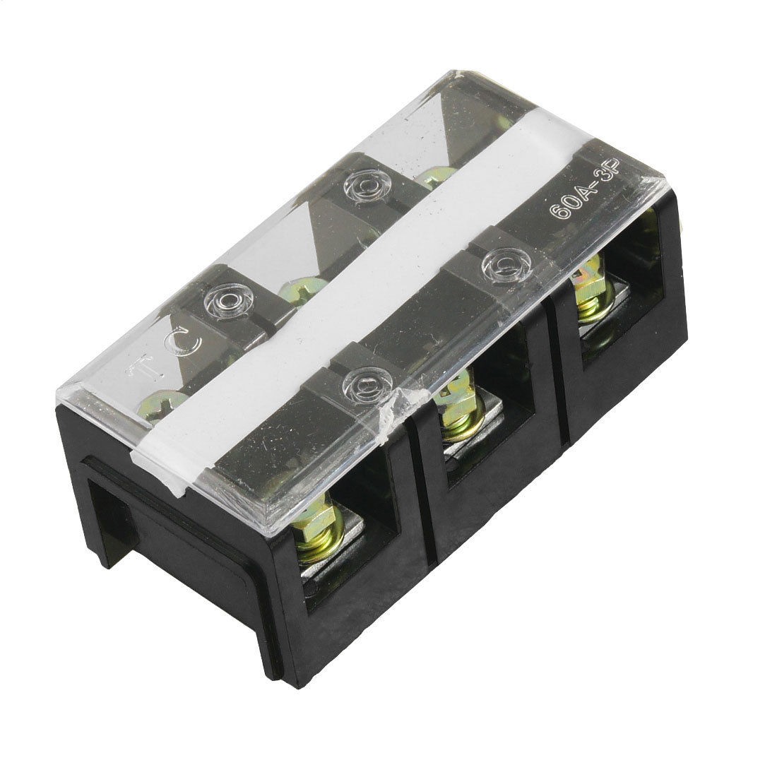 600V 60A Double Row 3 Positions Screw Barrier Terminal Block