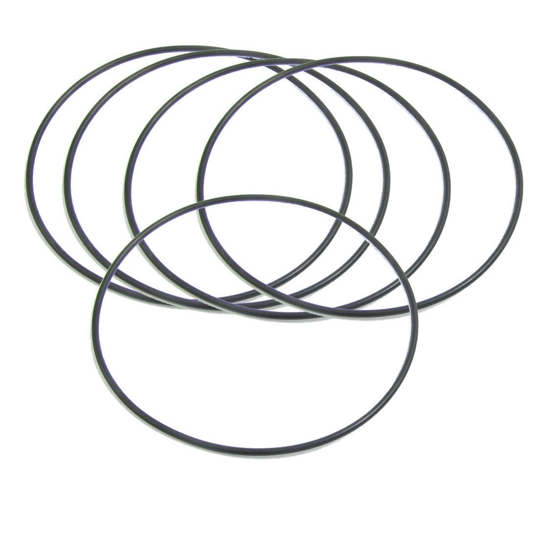 5 Pcs 110mm x 2.4mm Black Silicone O Rings Oil Seals Gaskets