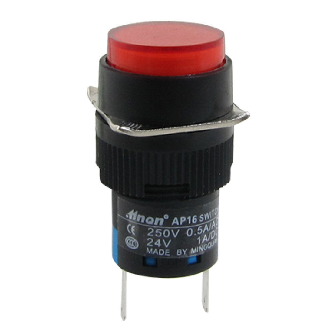 Red Round Cap 2 Terminal Signal Lamp Indicator Pilot Light