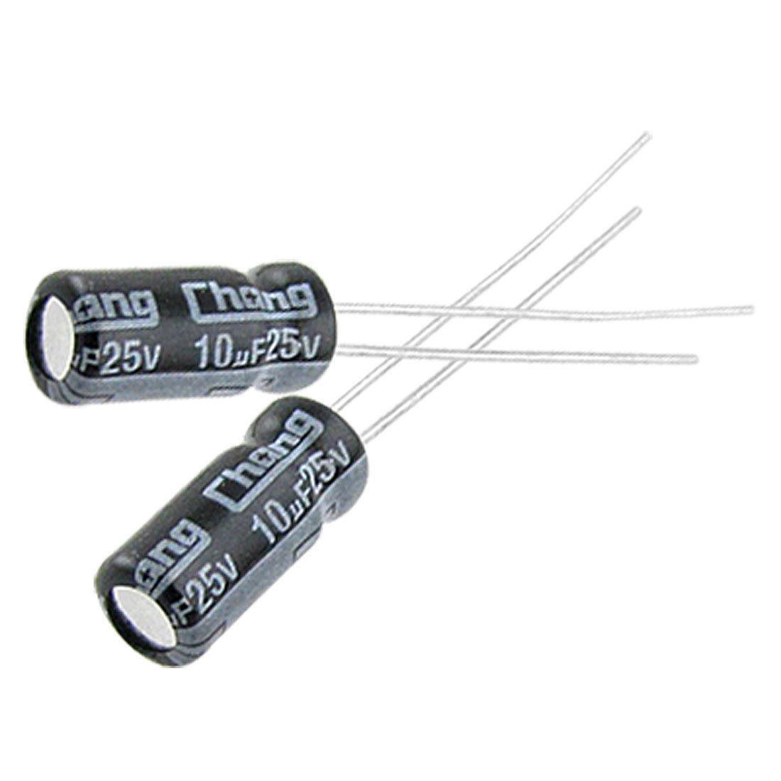 10 x 10uF 25V 105C Radial Electrolytic Capacitor 5x11mm Gouwr
