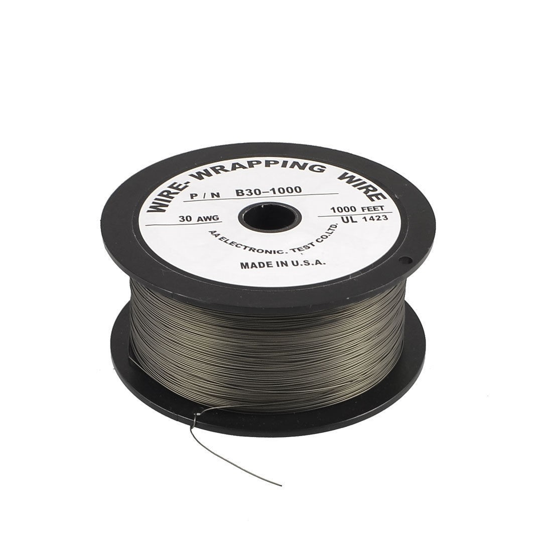 1000 Ft Gray PVC Coated Tin Plated Copper Wire Wire-Wrapping 30AWG Cable Roll