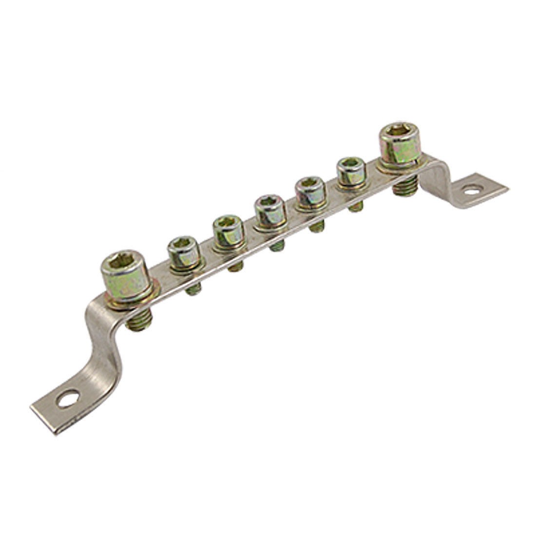 Bronze Tone 7 Position Terminals Barrier Connector 15A