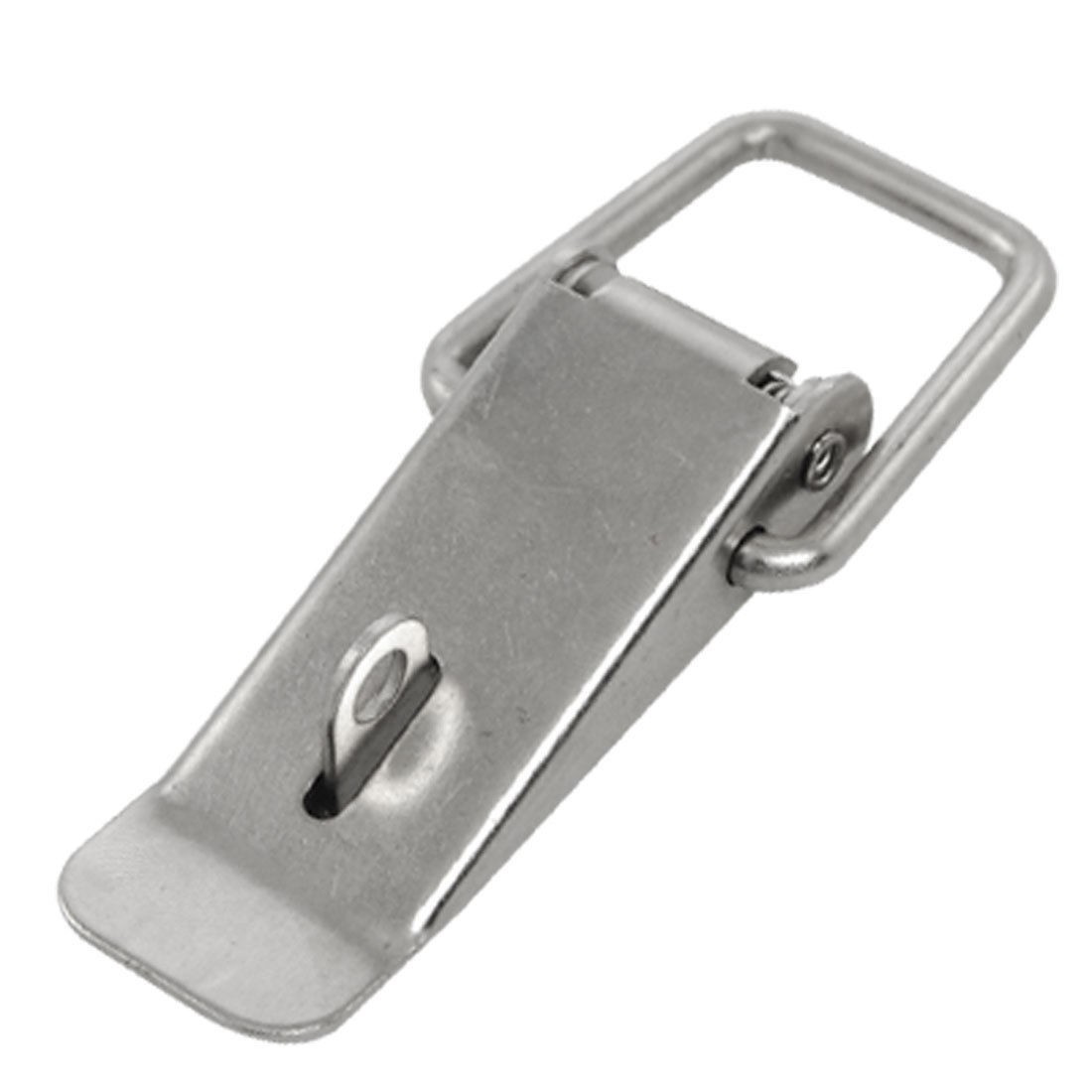 Silver Tone Spring Loaded Steel Toggle Latch Case Lock