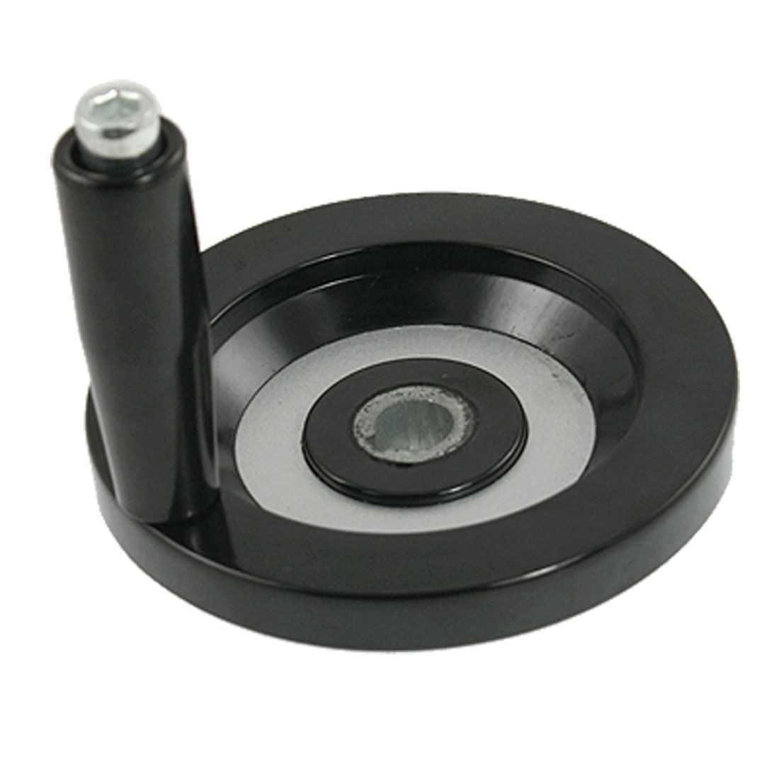 99mm Diameter Hand Wheel Black w Removable Revolving Handle