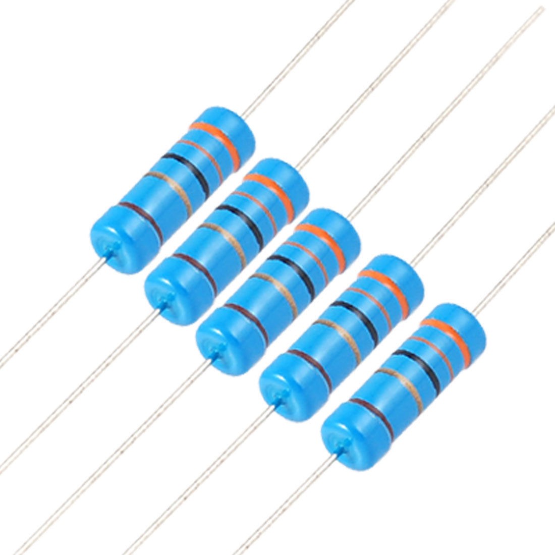 33 Ohm 3W 1% Through Hole Metal Film Resistors 100 Pcs