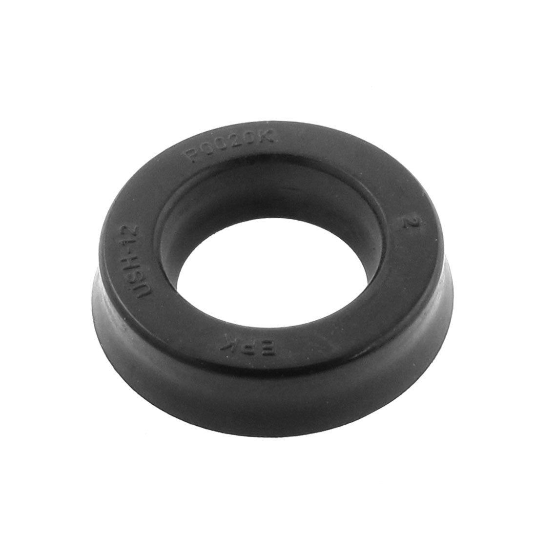 Cylinder Piston Rod 12 x 20 x 5mm Black Rubber Oil Seal USH