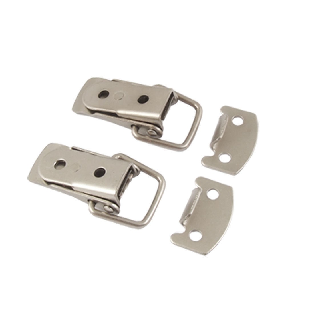 2 Sets Silver Tone Alloy Flap Design Hasp Connector