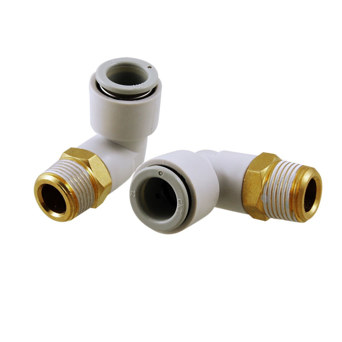 10 Pcs 3 8" PT Thread to 12mm Tube Push in Connect Elbow Fitting Jointer