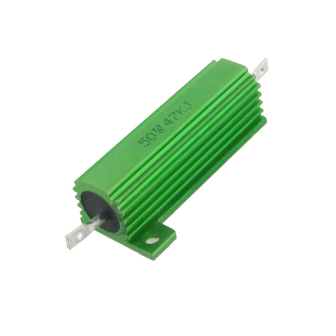 50W 47K Ohm Screw Tap Mounted Aluminum Housed Wirewound Resistors 2 Pcs