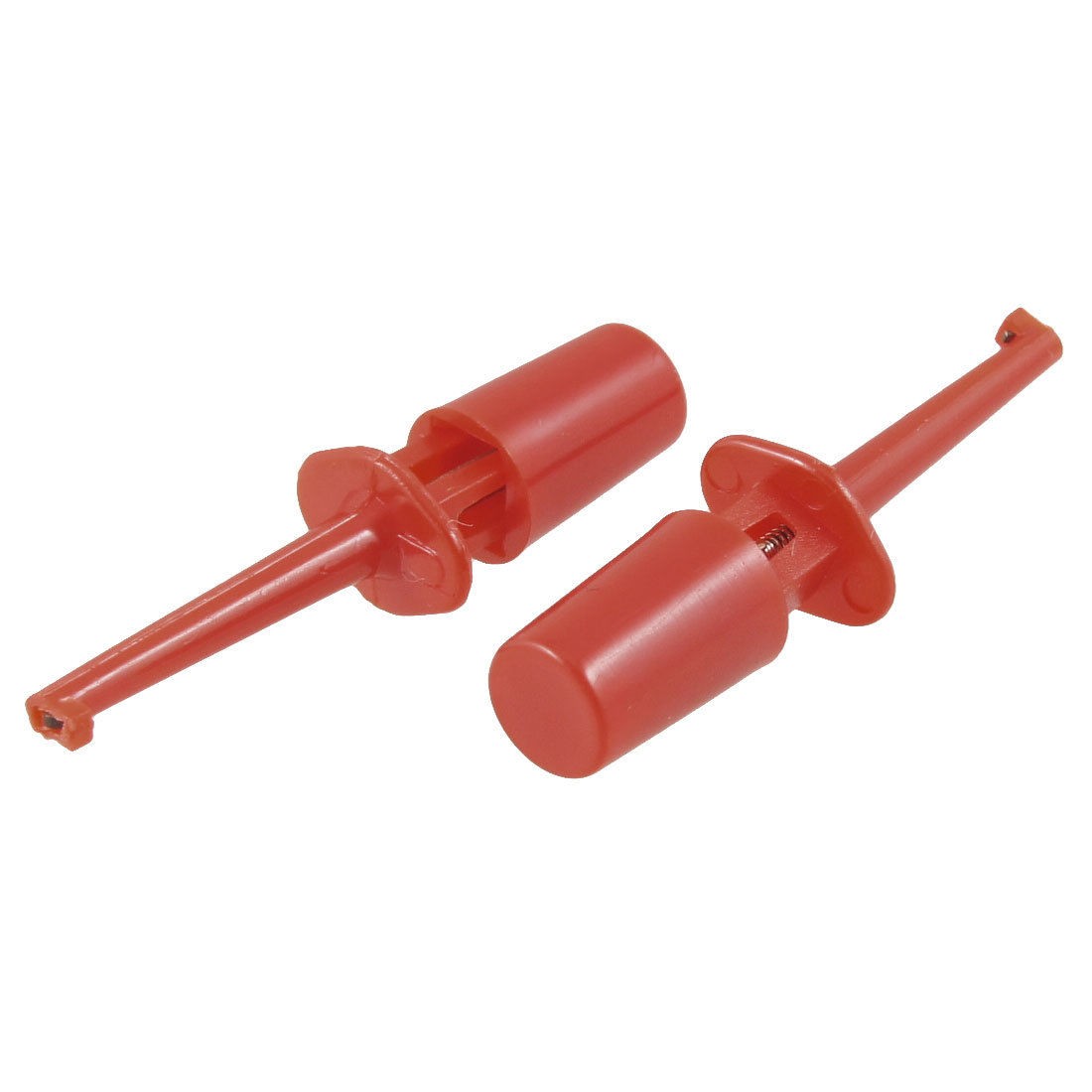 1.6" Long Meter Multimeter Lead Wire Testing Hooks Clip Red 2 Pcs