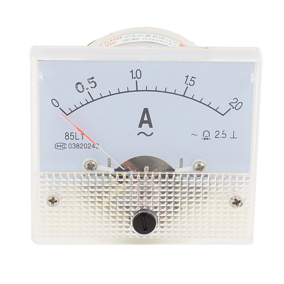 Screw Mounted Analog AC 0-2A Scale Range Ampere Ammeter Panel Meter