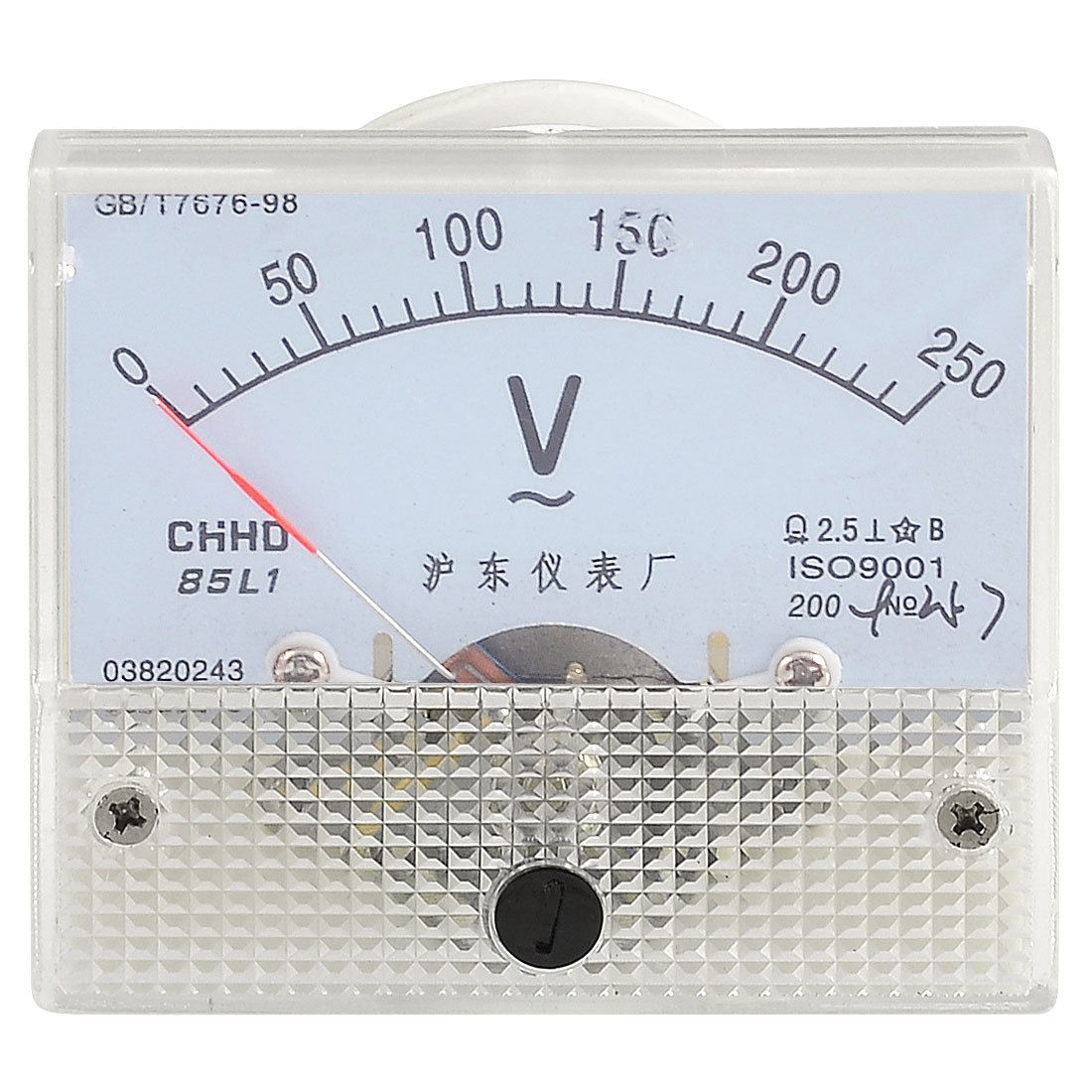 Plastic Housing Class 2.5 Accuracy AC 0-250V Voltage Analog Panel Meter