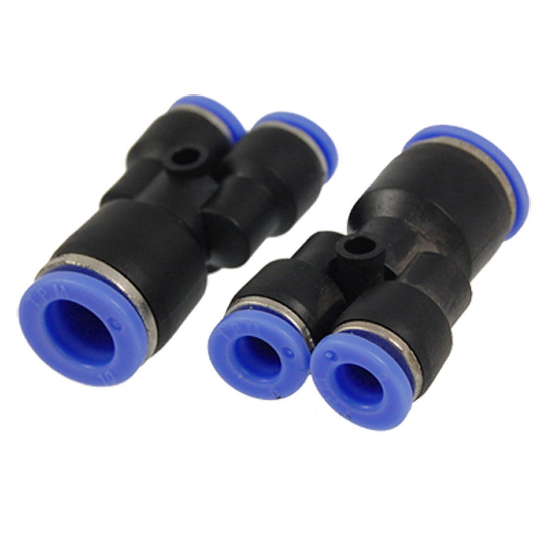 2 Pcs 10mm to 6mm Y Union Push in to Connect Fittings