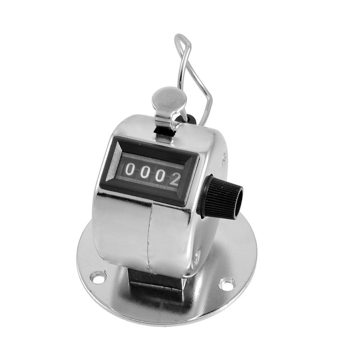 Golf Pitch Count 4 Digit Clicker Hand Held Tally Counter Silver Tone