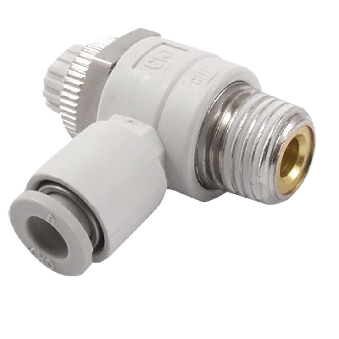 6mm One Touch Fitting 13mm Thread Pneumatic Speed Flow Controller Air Valve