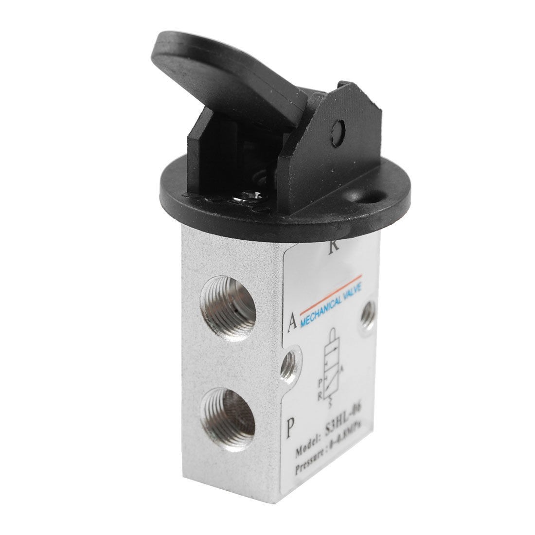 Plastic Knob Control 2 Position 3 Way PT 1/8" Pneumatic Mechanical Valve