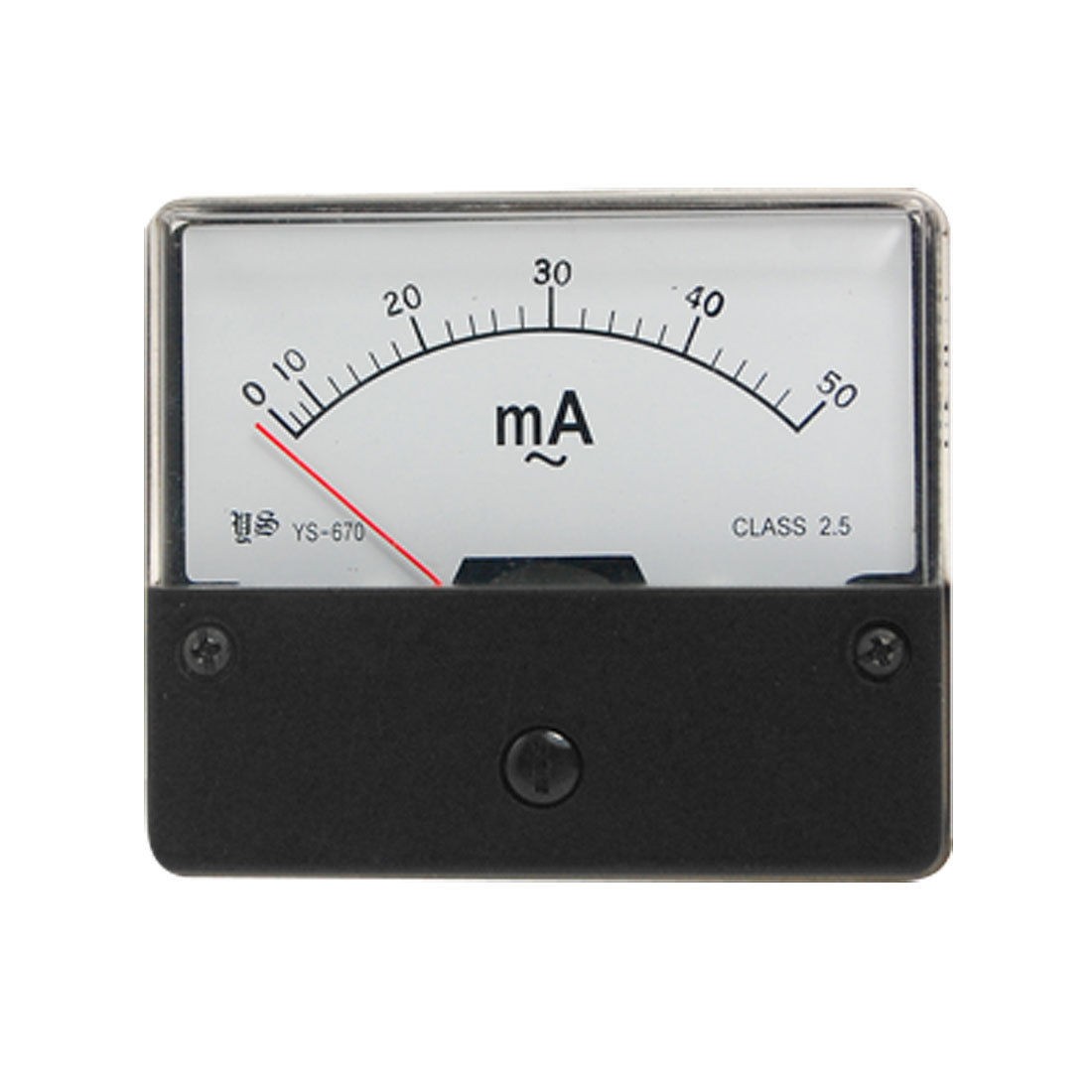 Class 2.5 Accuracy AC 0-50mA Analog Ampere Panel Meter