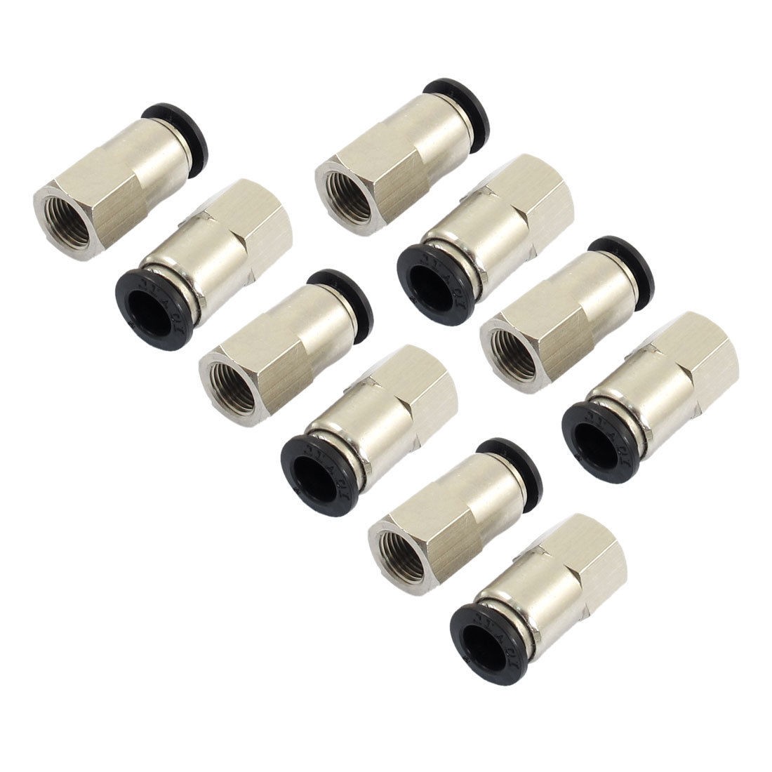10 Pcs 1/8" PT Female Thread 8mm Push In Joint Pneumatic Quick Fittings