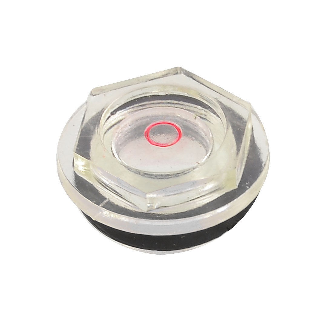 24mm Male Thread Dia Air Compressor Part Oil Level Sight Glass Clear Black