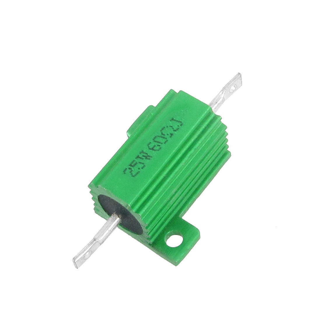 25W 60 Ohm Screw Tap Mounted Aluminum Housed Wirewound Resistors 2 Pcs