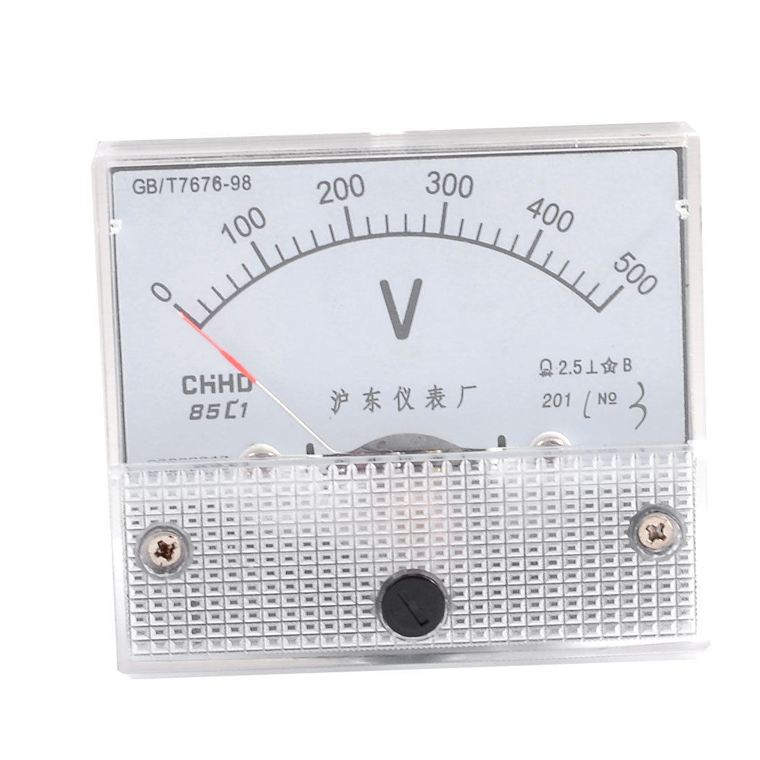 Plastic Housing DC 0-500V Scale Range Analog Voltage Panel Meter