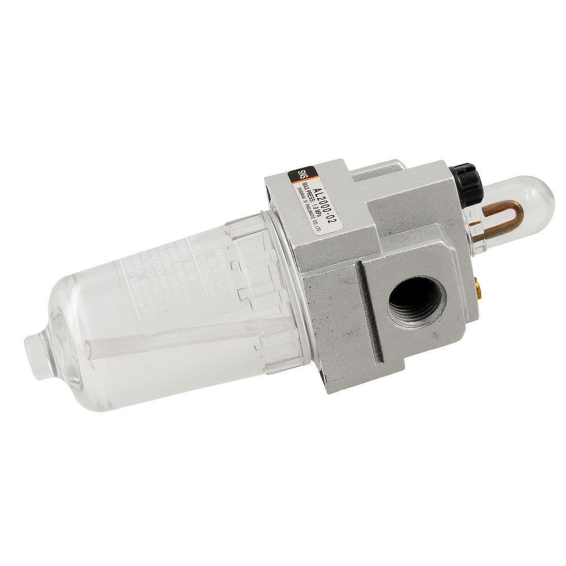 AL2000-02 Clear Silver Tone Oiler lubricator Oil Vaporizer for Pneumatic Tools