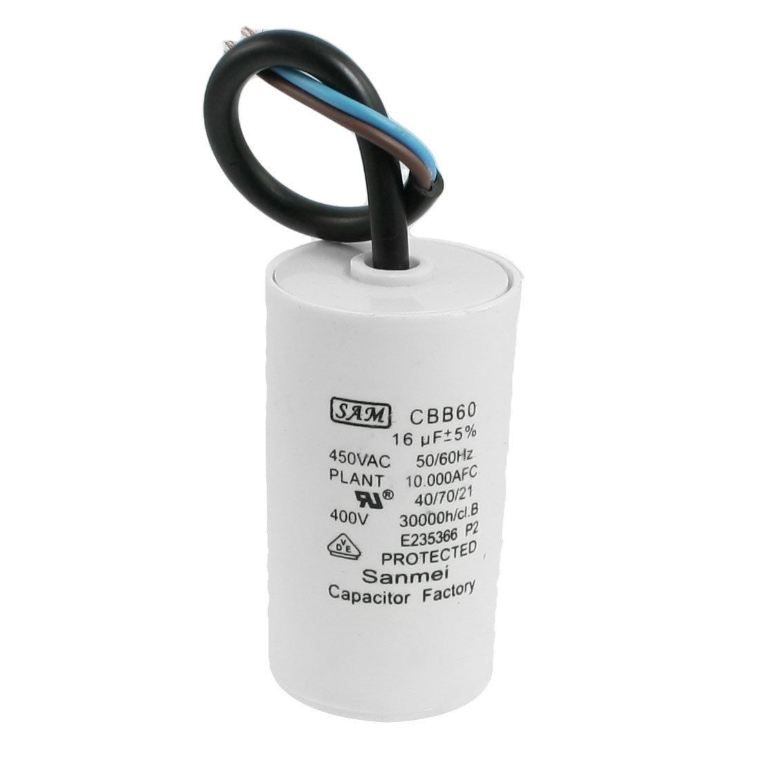 CBB60 AC 450V 16uF 5% Cylinder Motor Run Capacitor