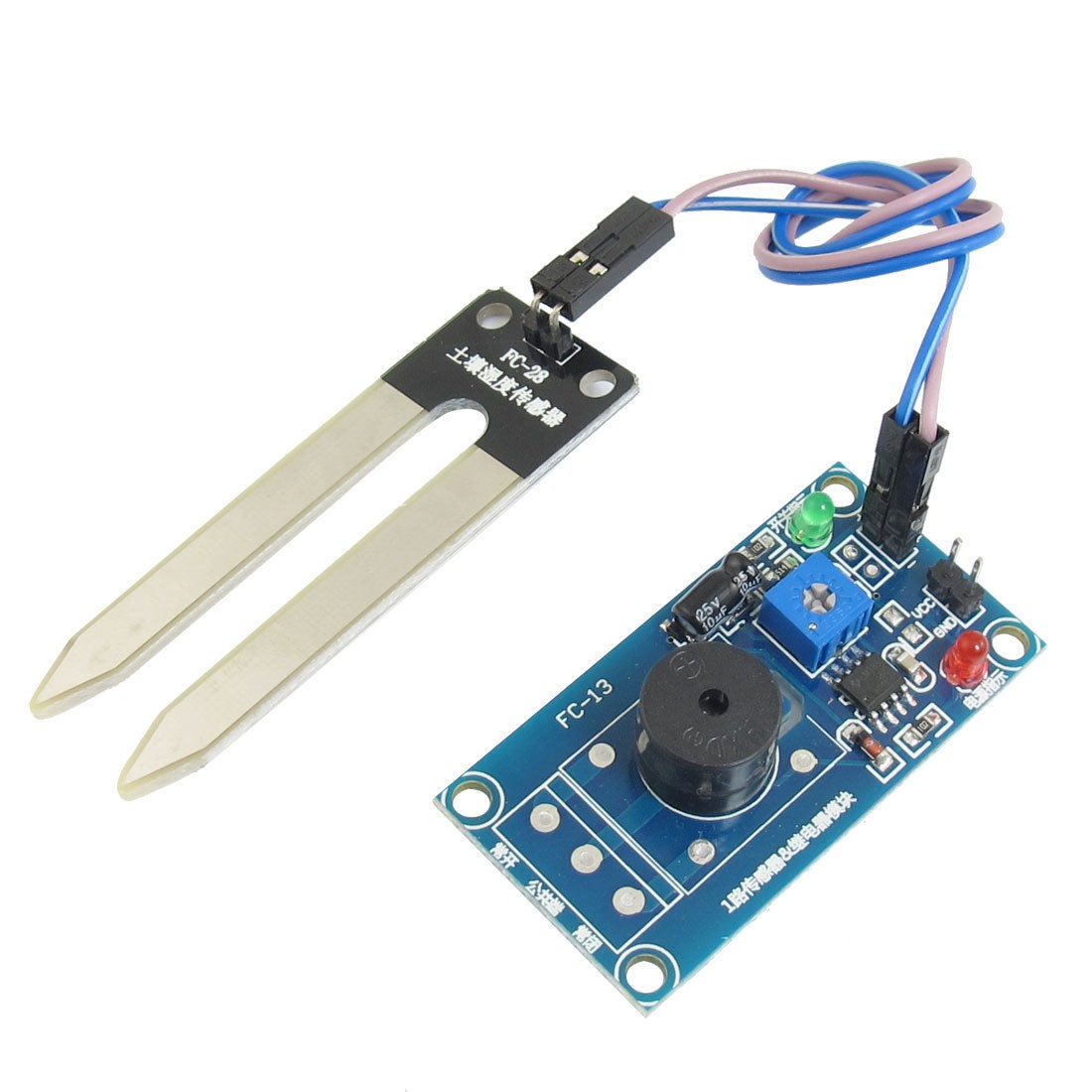 DC 12V 3-5s Soil Humidity Buzzer Alarm Mode Relay Module w Sensor