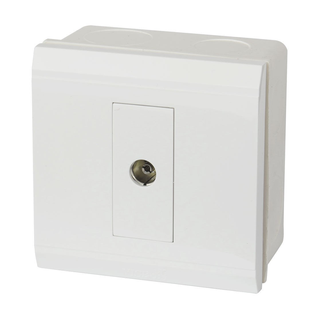Square Plastic Shell Coaxial PAL TV Antenna Outlet Socket Wall Plate