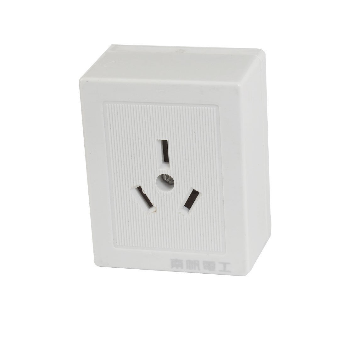AC 250V 10A 3 Pins AU White PLastic Wall Plate Power Socket