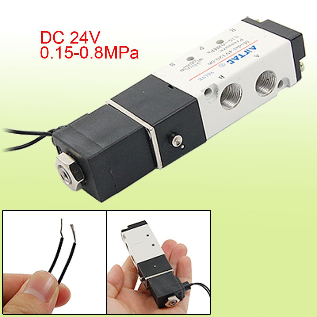 DC 24V 5 Ports Two Positions Pneumatic Solenoid Valve