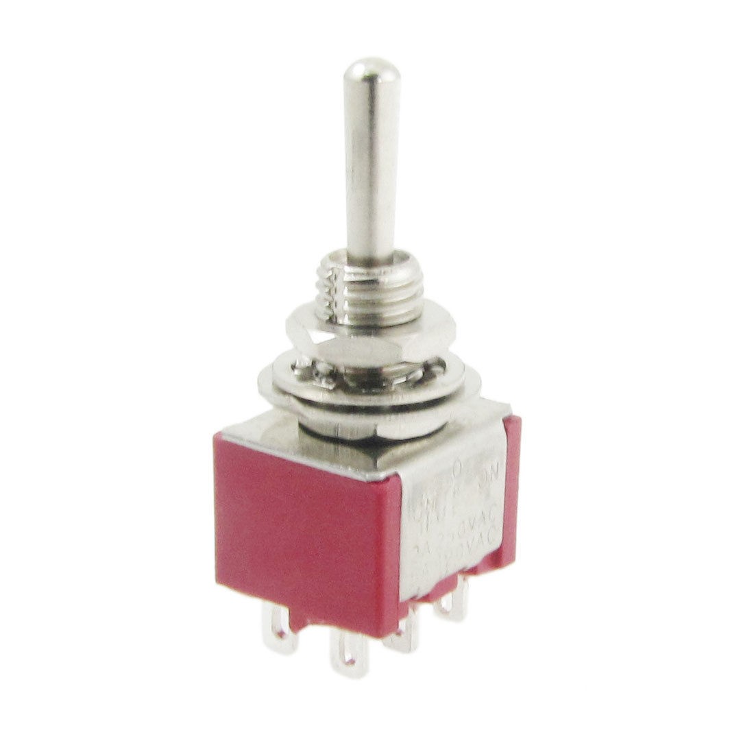 6 Pcs AC 250V 2A 120V 5A Momentary ON/Center OFF/ON 6 Pins DPDT Toggle Switch