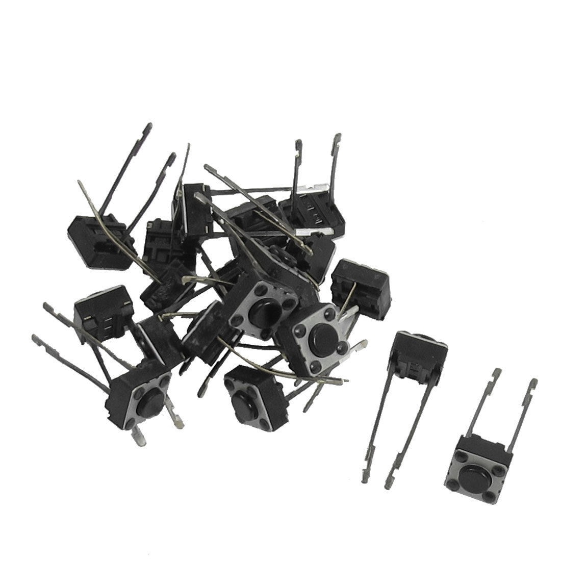20 Pcs 6x6x4mm Momentary Tactile Tact Push Button Switch 2 Pin DIP Through Hole