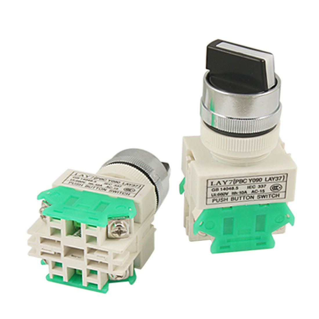 2 Pcs x On/OFF/ON Three 3 Position Rotary Select Selector Switch 10A 660V AC