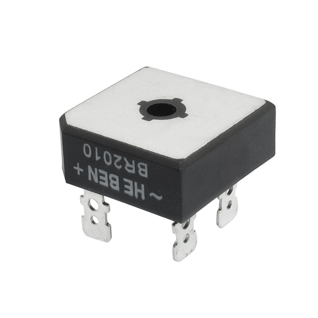 BR2010 1KV 20A Single Phase Bridge Rectifier Half-Wave Silver Tone Black