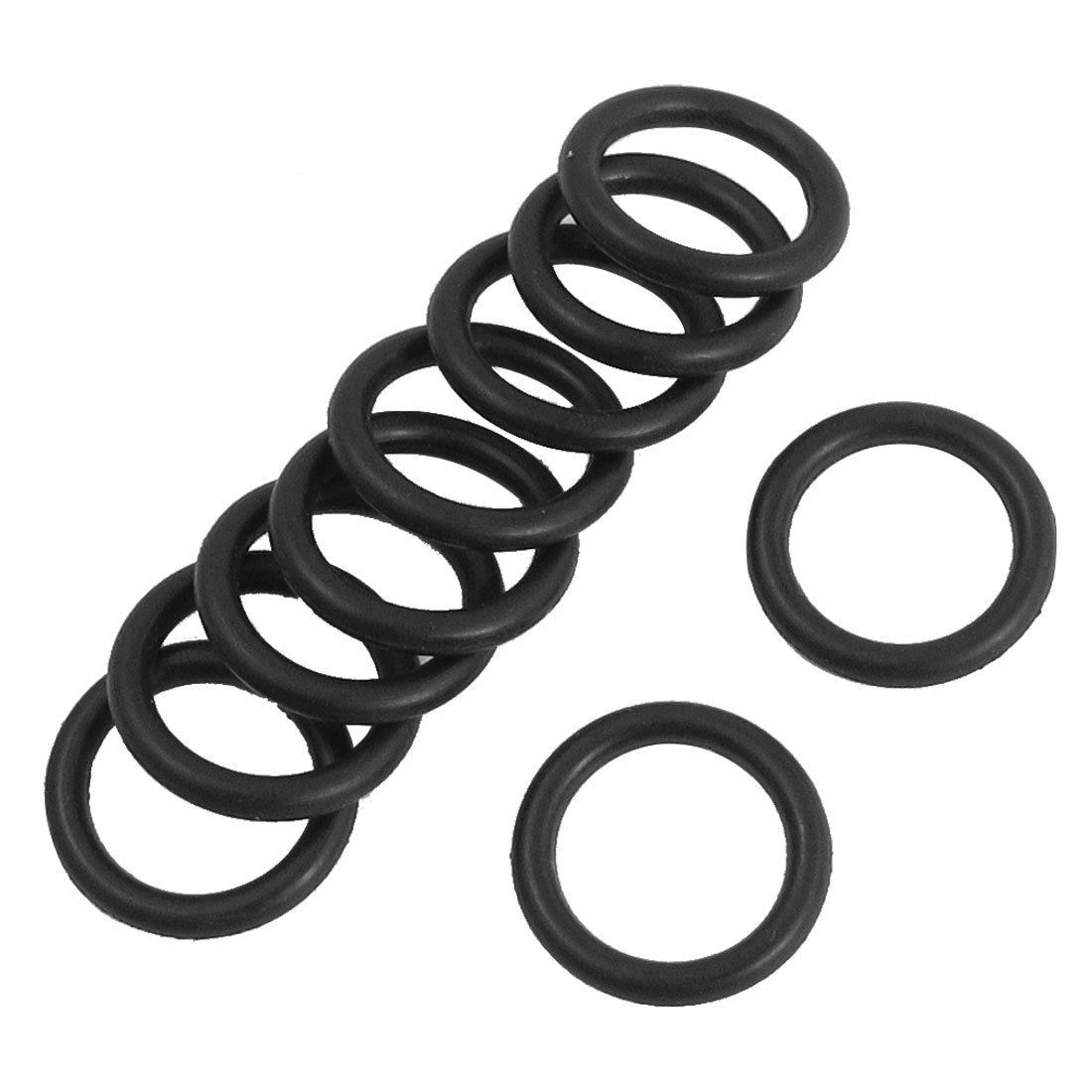 10PCS Black Rubber Oil Filter Seal O Rings Gaskets 17mm x 12mm x 2.5mm